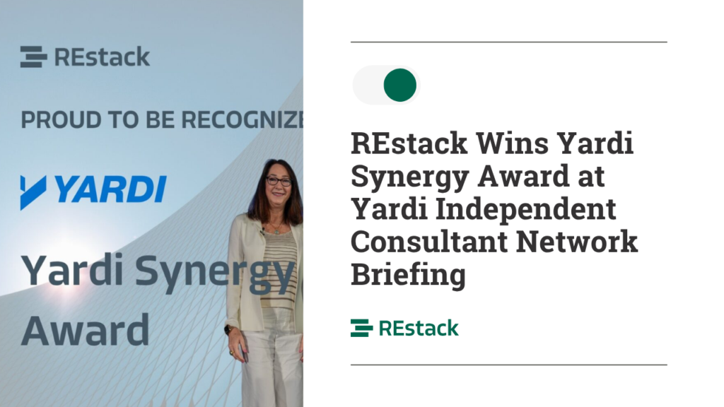 REstack Wins Yardi Synergy Award at Yardi Independent Consultant Network Briefing