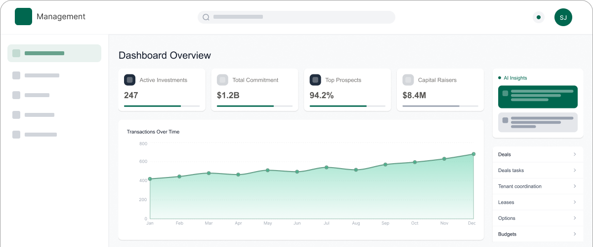 Illustration of Real Estate Management Dashboard
